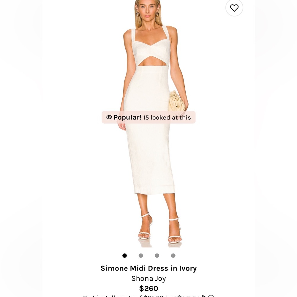 Shona Joy Simone Midi Dress in Ivory